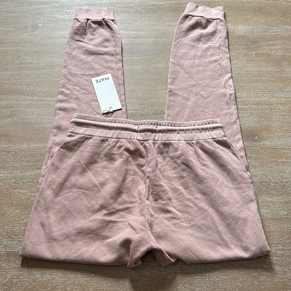 MATE the Label Pants Organic Terry Classic Jogger In Rose - Picture 7 of 7